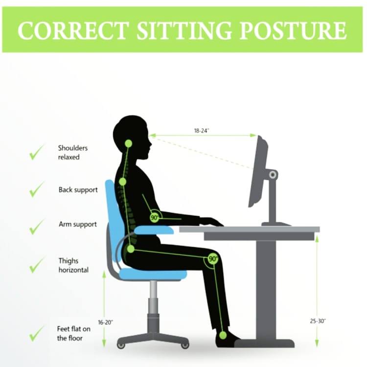 Proper set up and posture at your work at home desk